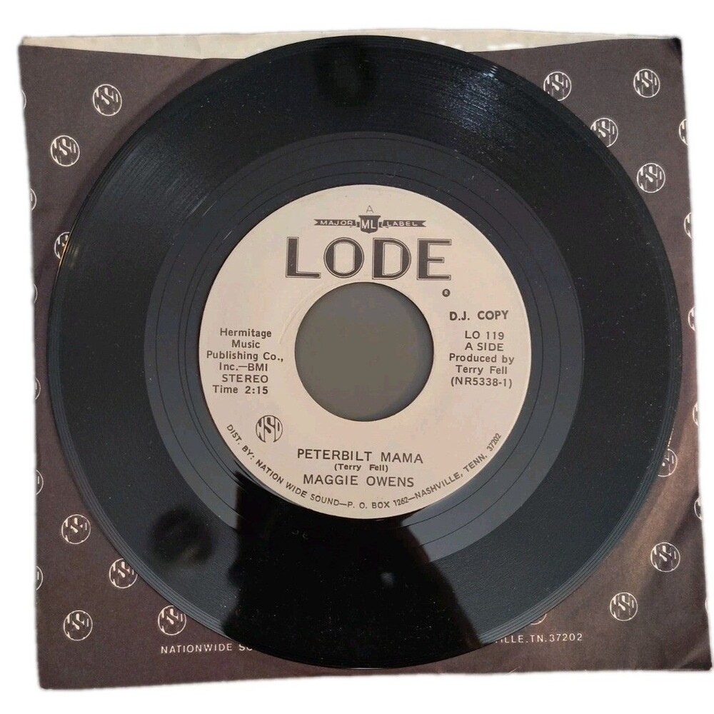 MAGGIE OWENS 45 Peterbilt Mama - Lode PROMO 119 1970s Country Bopper